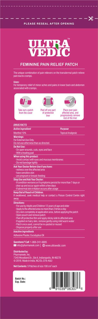 ULTRA VEDIC™ Feminine Pain Relief Patch