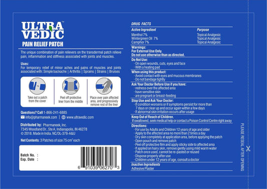 ULTRA VEDIC™ Pain Relief Patch