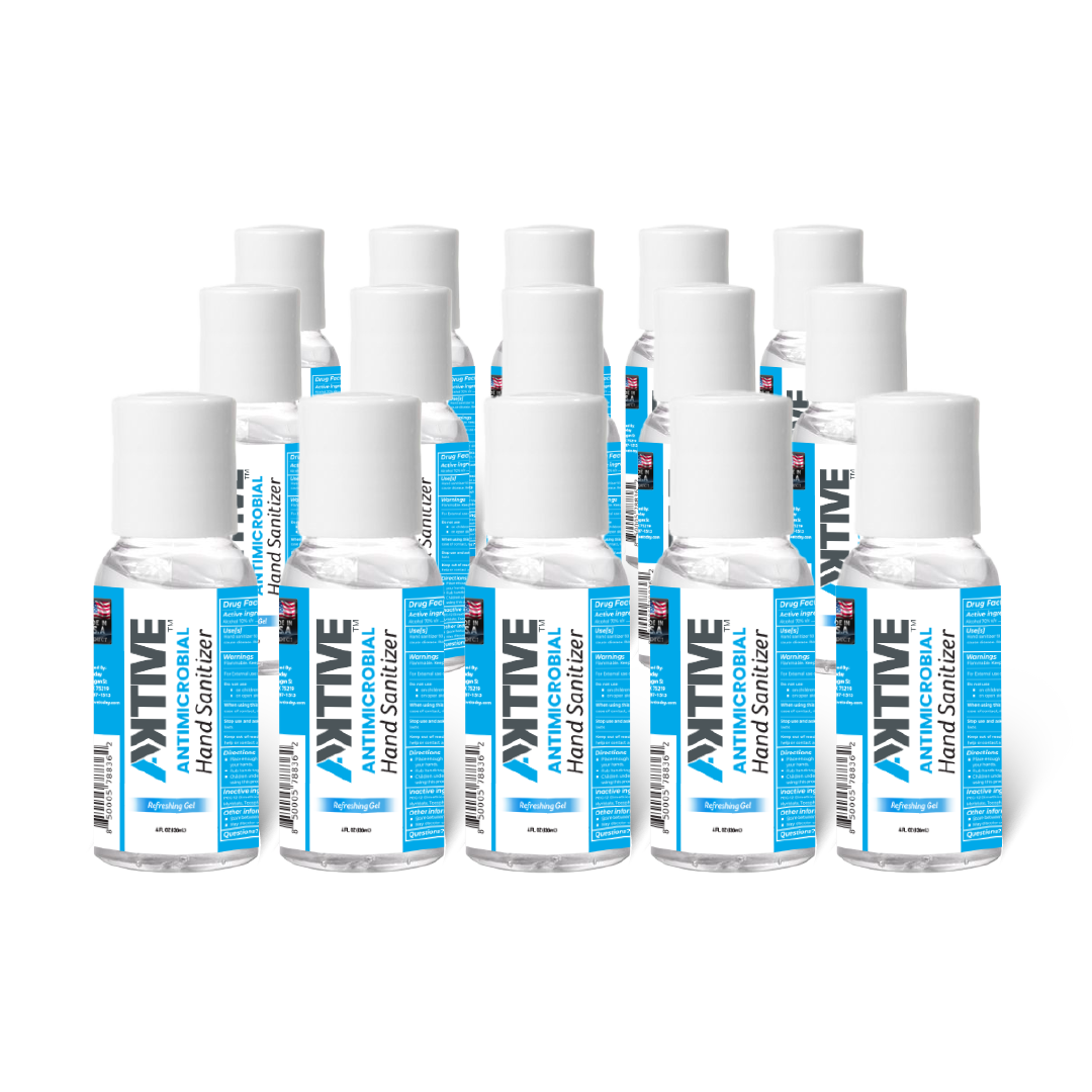 Aktive Hand-Sanitizer 4oz / 70% Ethanol (15 Count Pack)