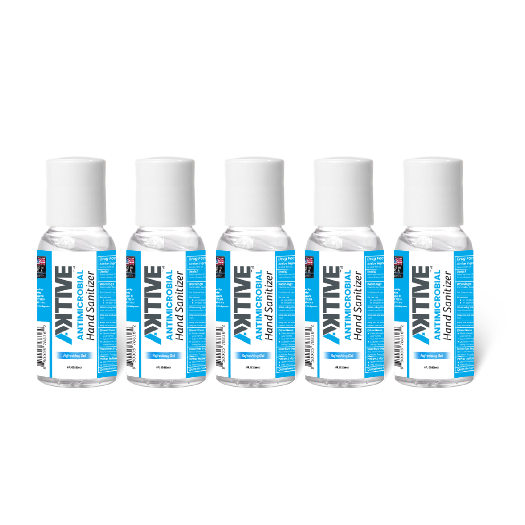 Aktive Hand-Sanitizer 4oz / 70% Ethanol (5 Count Pack)